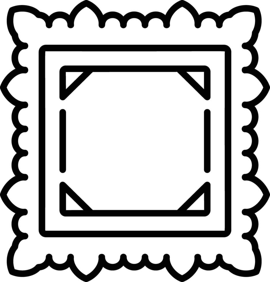 A line style icon of art frame vector