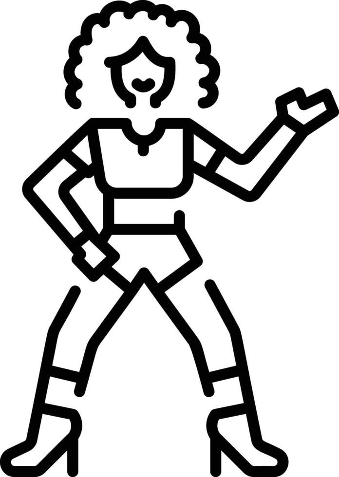 Popstar fashion linear style icon vector