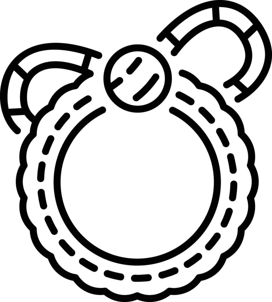 A line style icon of a hair tie vector