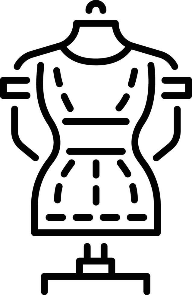 Fashion mannequin icon in line style vector