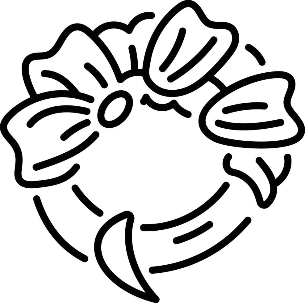 Hair scrunchie icon in line style vector