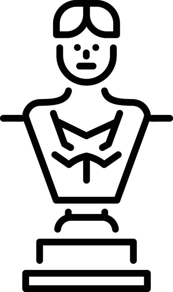Sculpture display icon in linear style vector