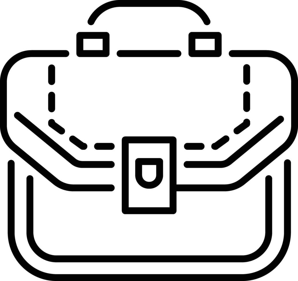 A line style icon of messenger bag vector