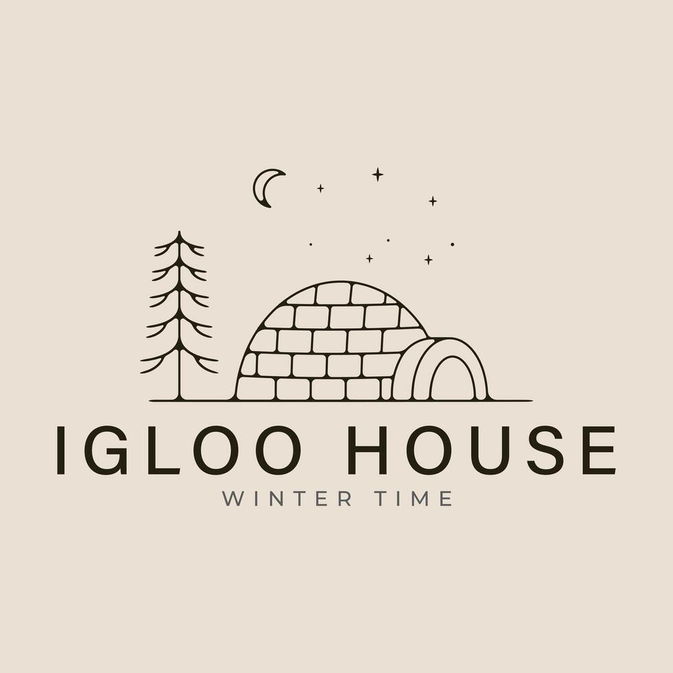 igloo house logo, architecture logo icon and symbol template illustration minimalist design. vector