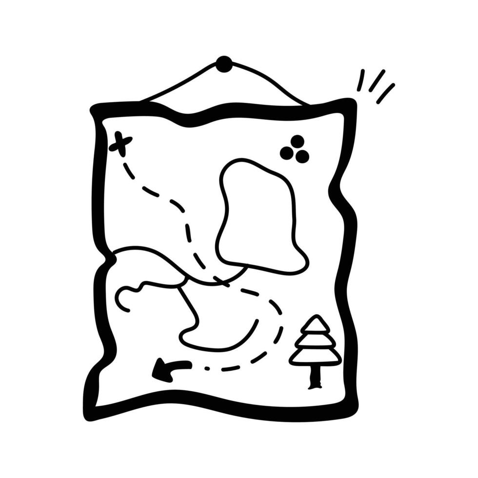 Eye catching icon of hiker trail, ready to use vector