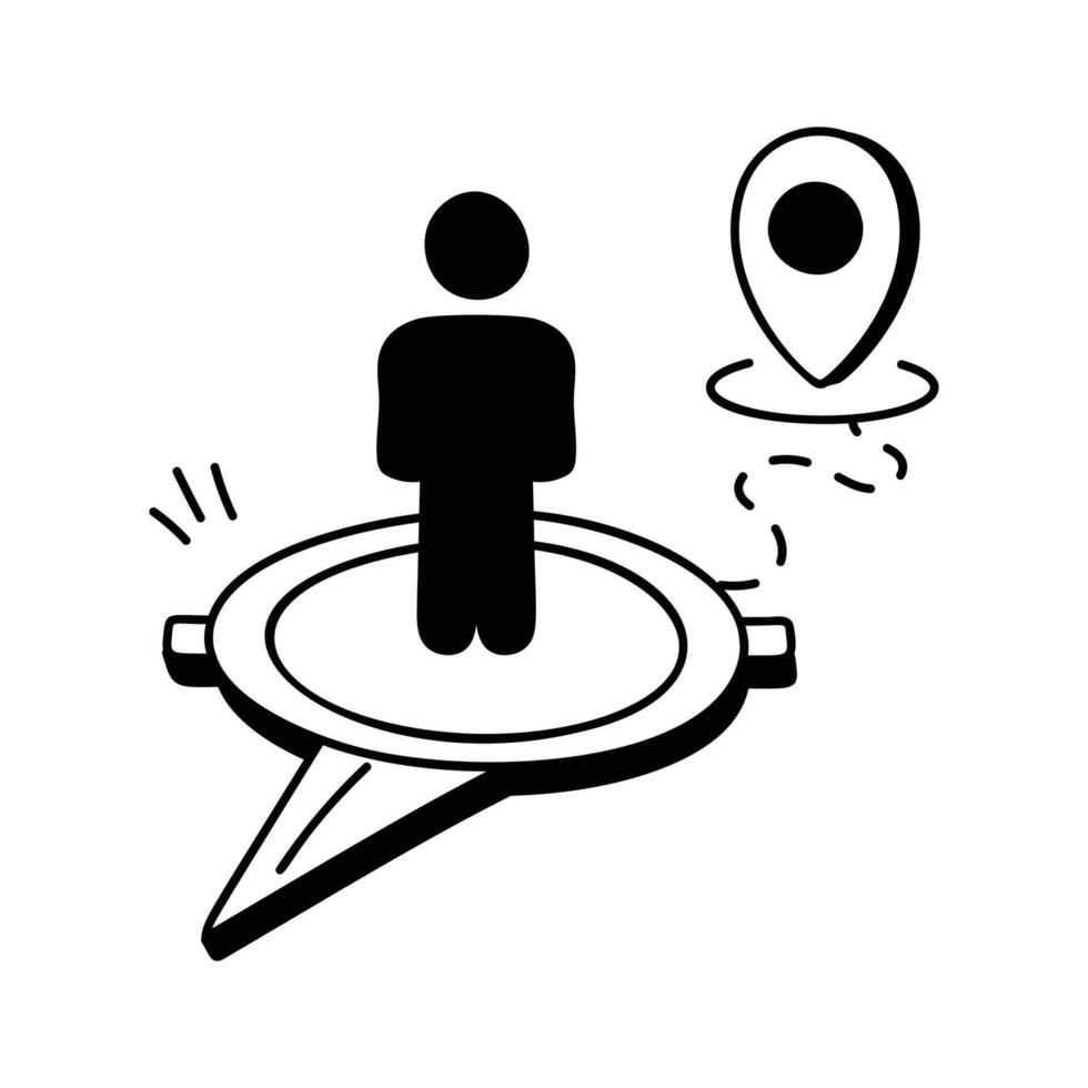 Get your hands on this amazing icon of street view in trendy style vector