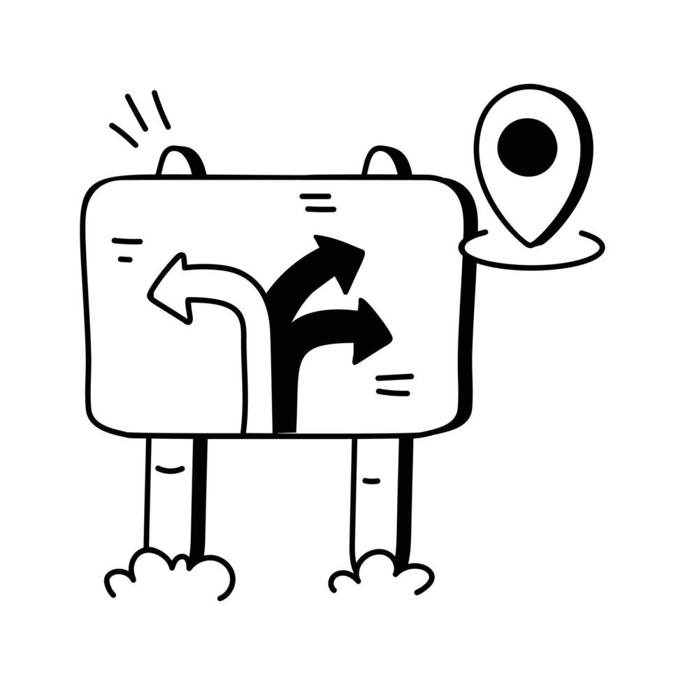 Map showing multiple pins for various destinations- vector