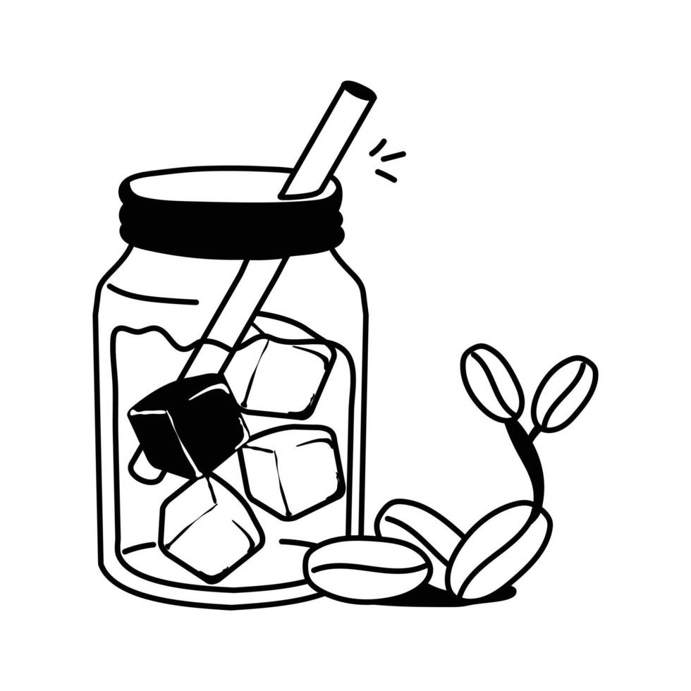 A cup of cold coffee icon in modern style, ready to use . vector
