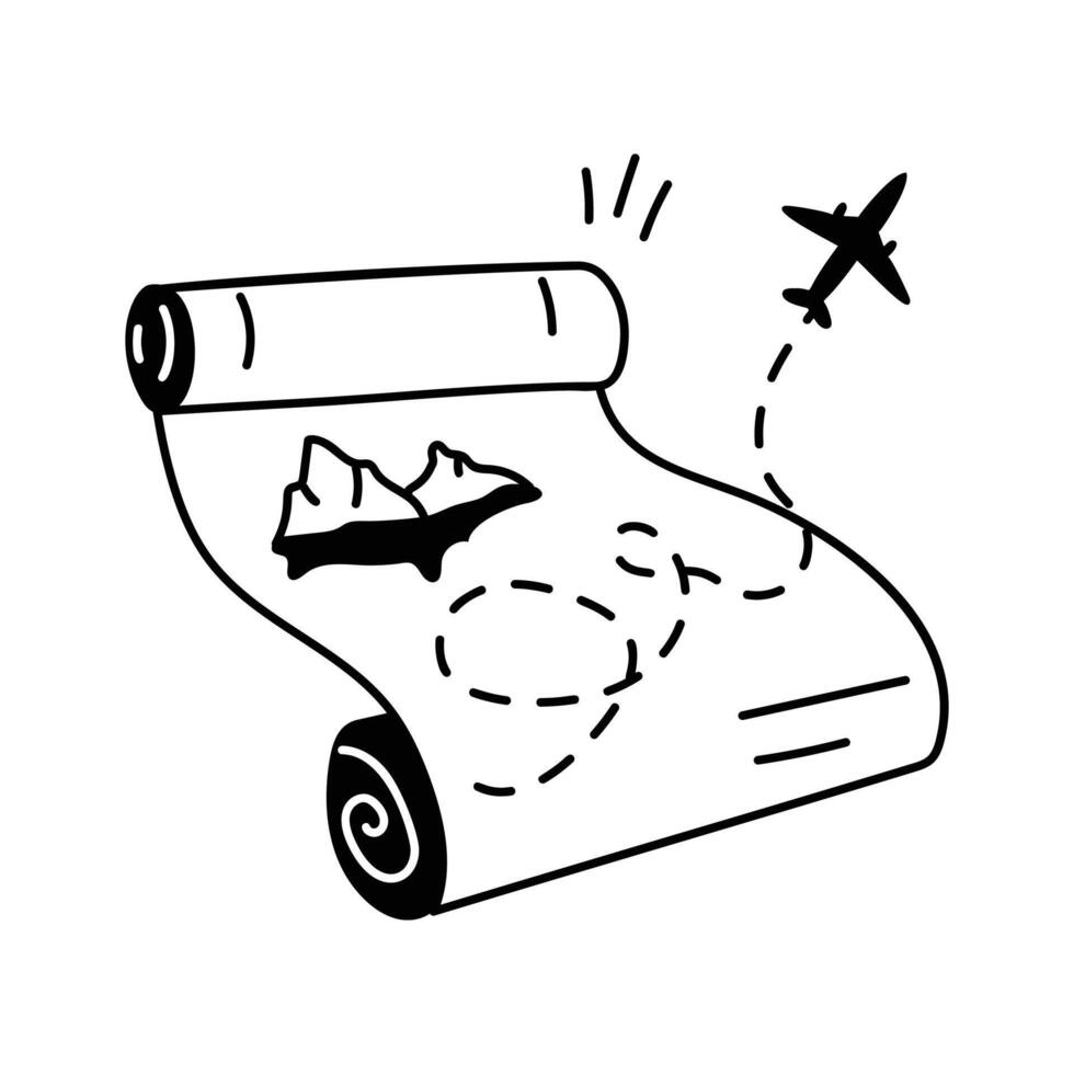 Grab this amazing icon of map in trendy style,. vector