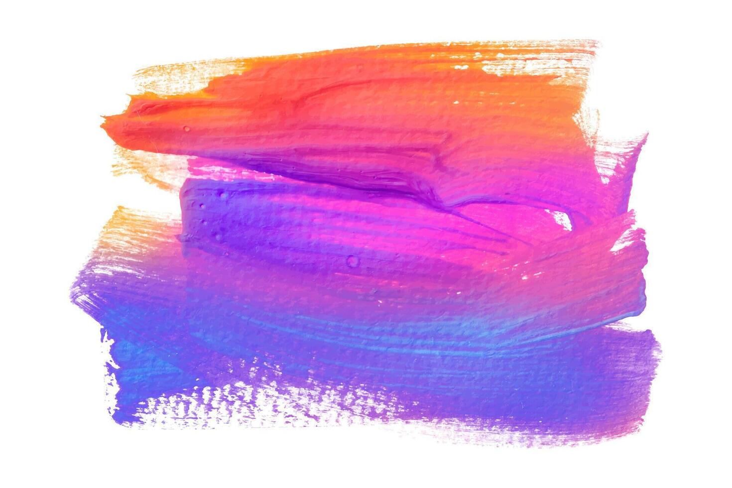 Hand Painted Oil Splash with Modern Colors. Trendy acrylic brush stroke with rainbow colors. Artistic design element for text. Elegant decorative paint vector