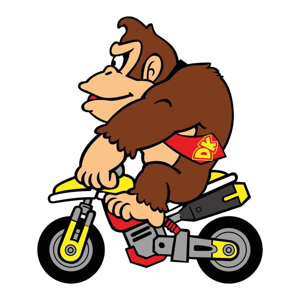 Donkey Kong Kart from Mario KArt vector