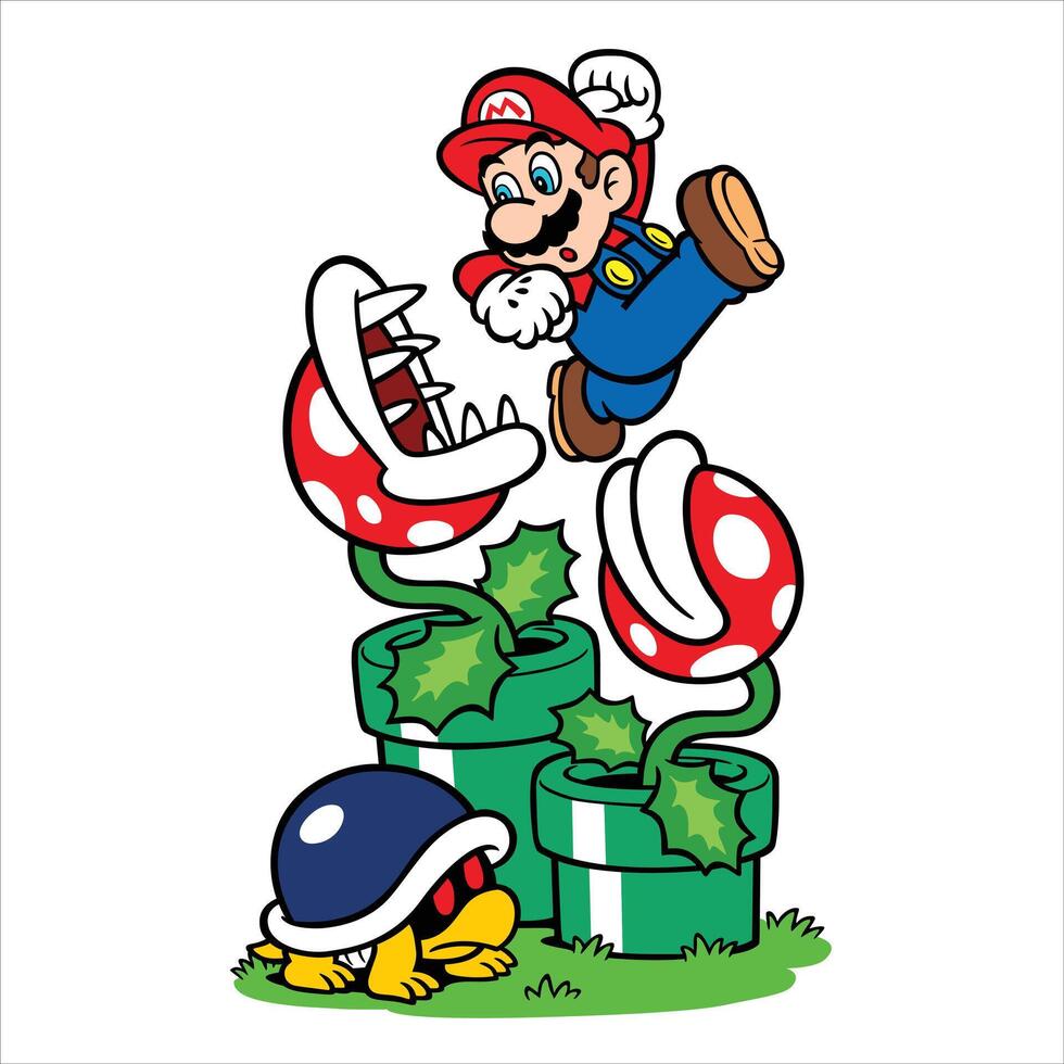 Super Mario 2D Graphic vector