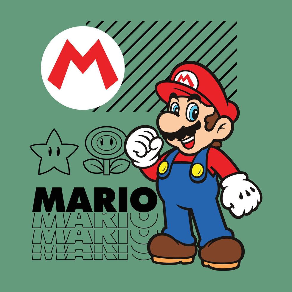 Mario Bros Graphic vector