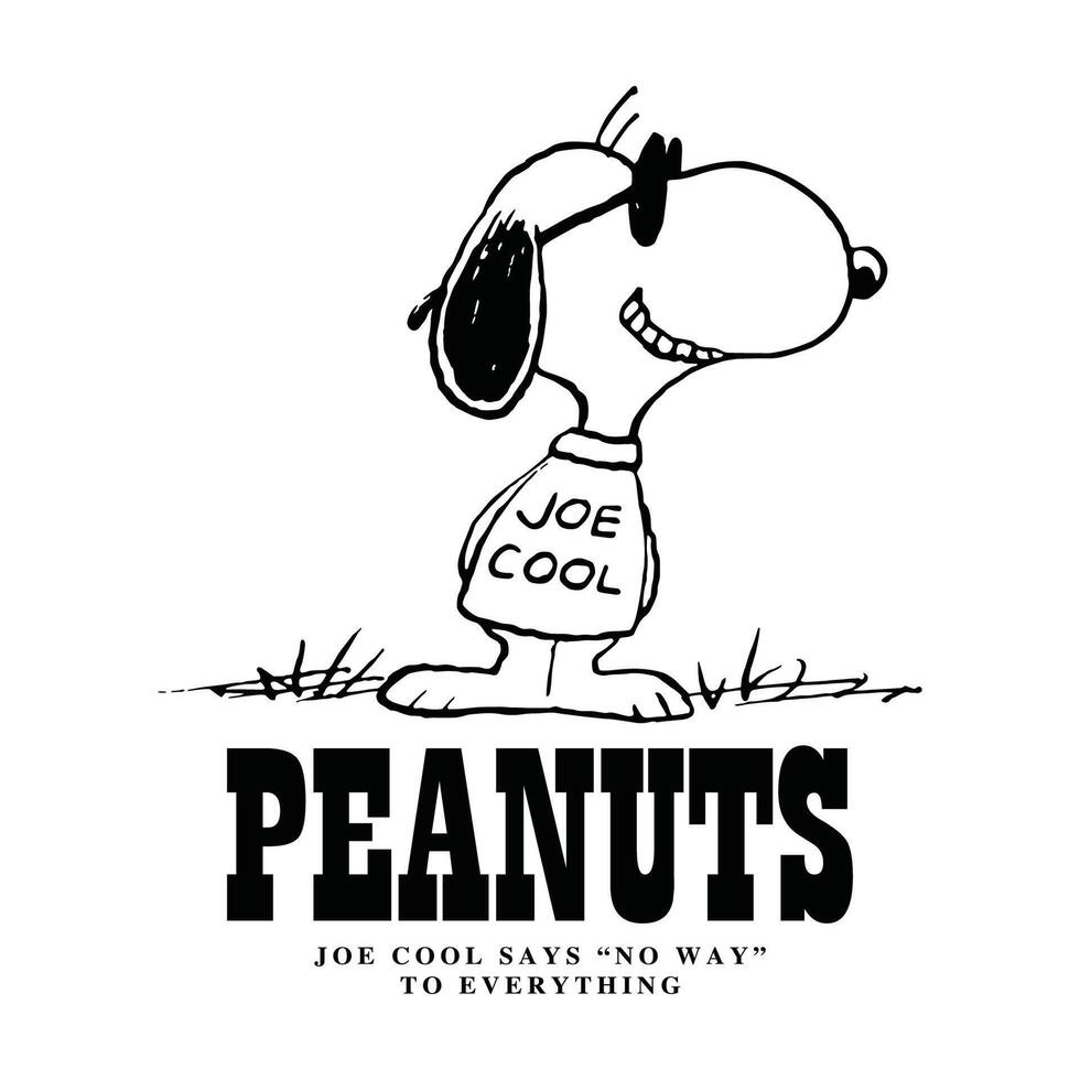 Snoopy Peanut Joe Cool vector