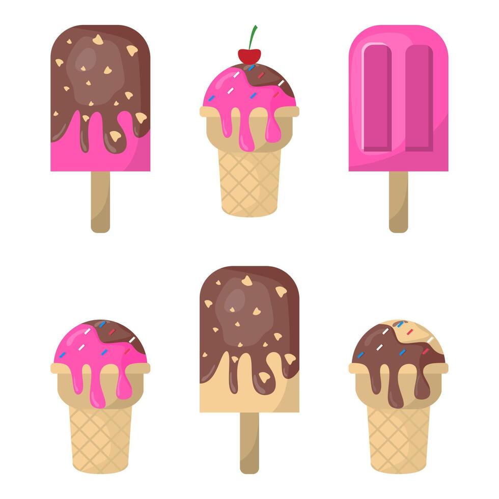 best Ice Cream Icon - Delicious and Colorful Dessert Design vector