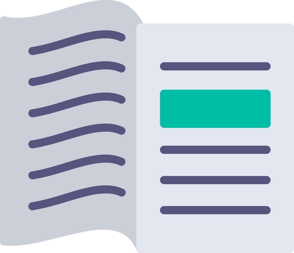 Open Book Illustration Flat Design vector