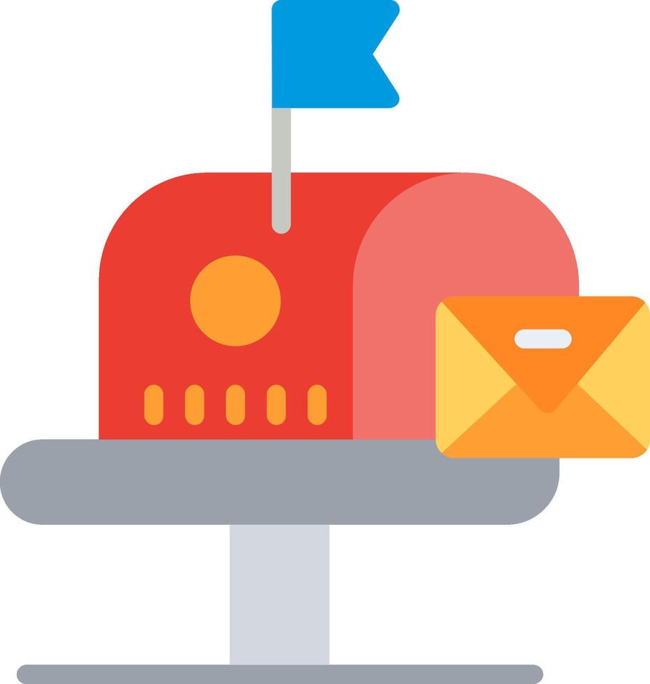 Mail Box Illustration Flat Design vector