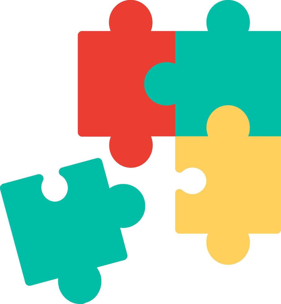 Puzzle Illustration Flat Design vector