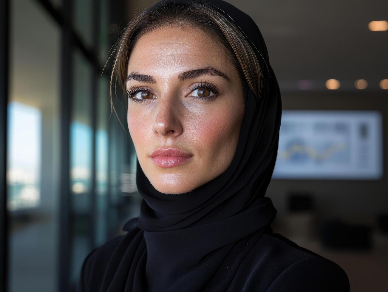 Portrait of a businesswoman wearing a hijab photo