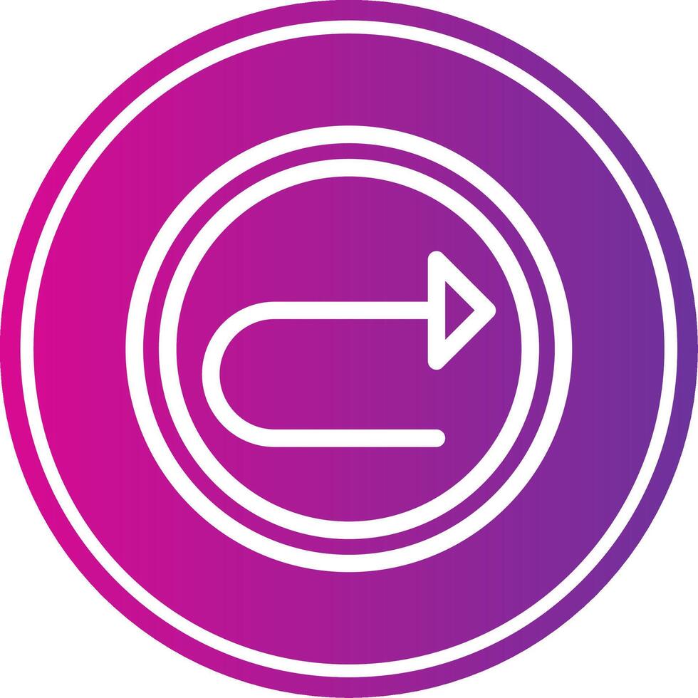 Right Arrow Colorful Icon Style Design vector