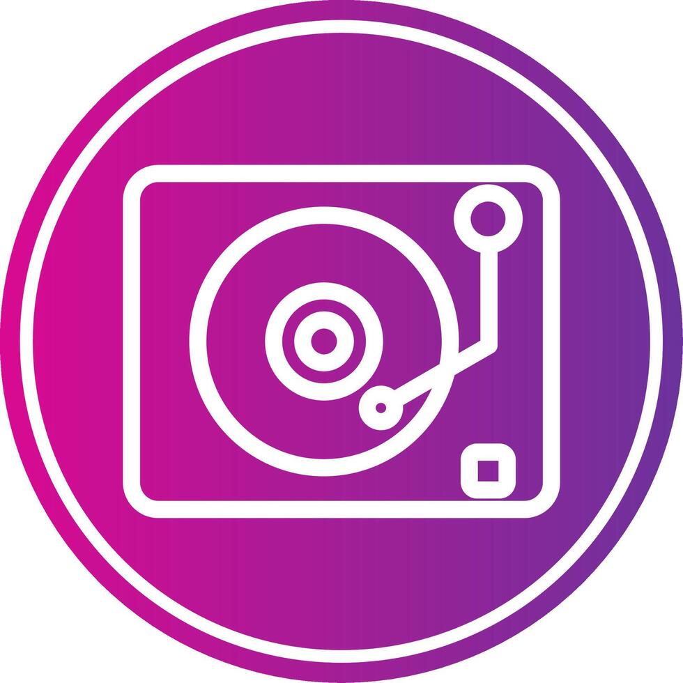 Lp Player Colorful Icon Style vector