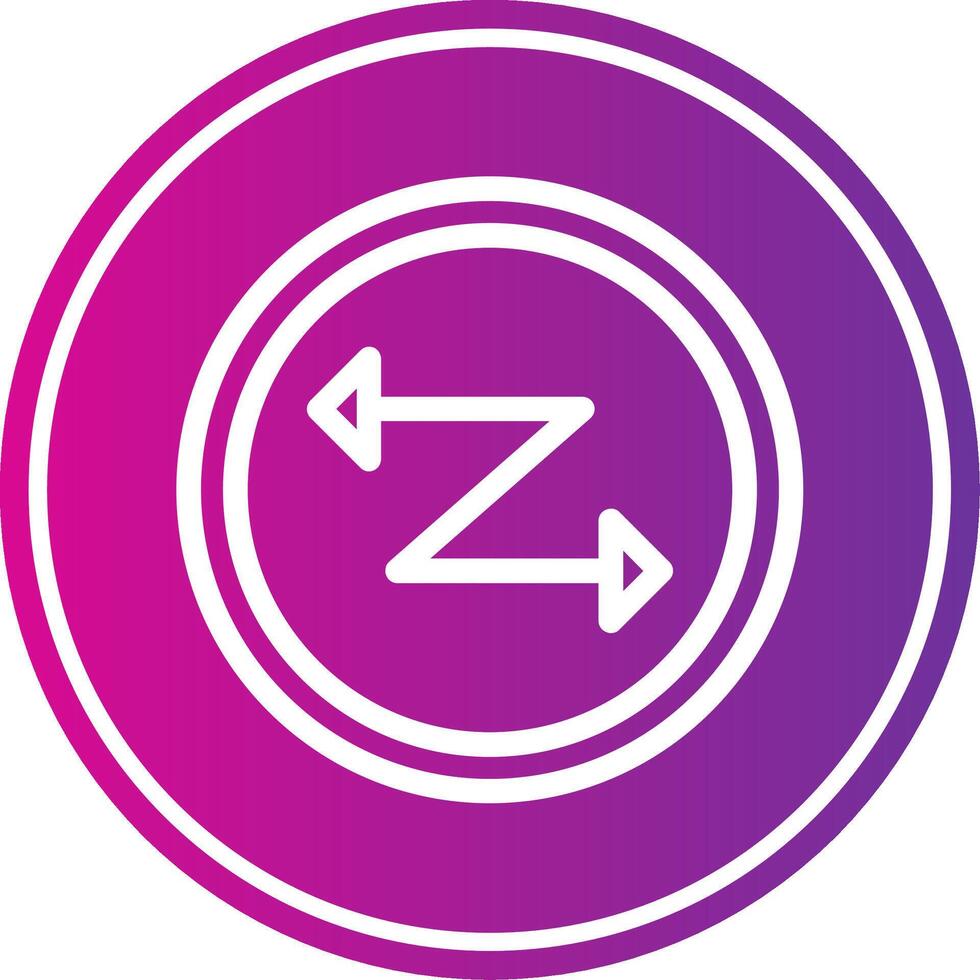 Zig Zag Colorful Icon Style vector