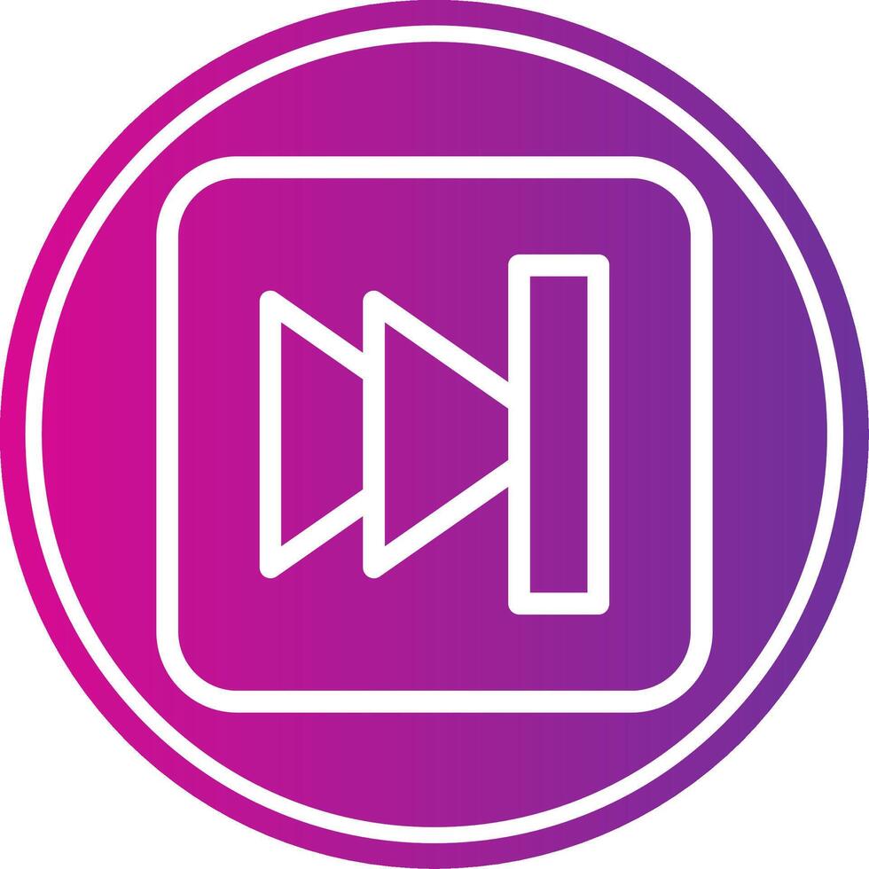 Skip Button Colorful Icon Style vector