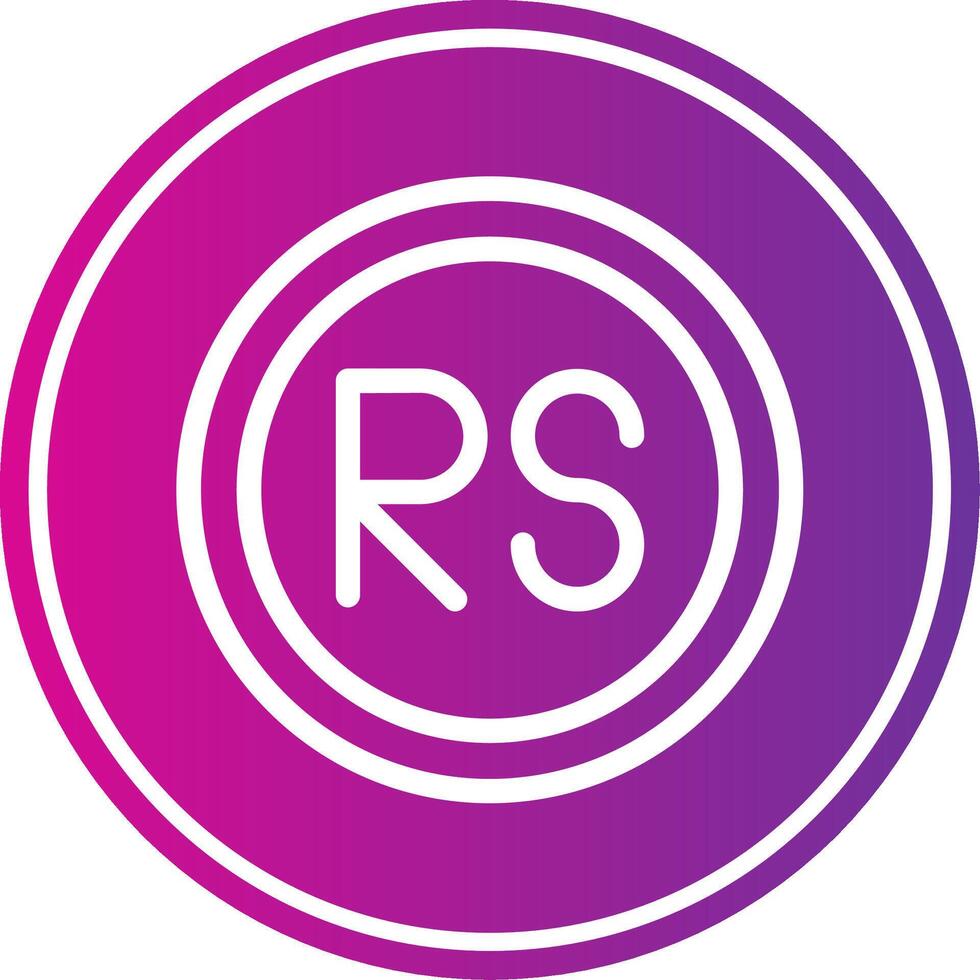Rupee Colorful Icon Style vector