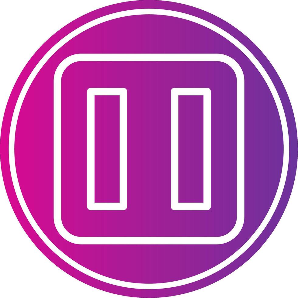 Pause Button Colorful Icon Style vector