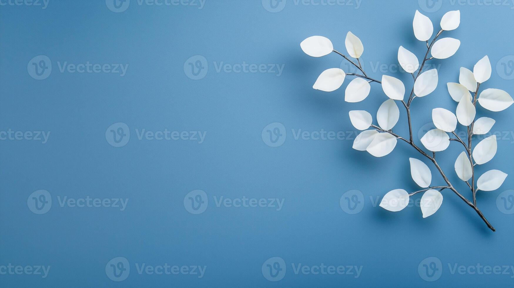 Natural Tree Leaves Casting Shadows on White Wall in Minimalistic Style, Emphasizing Softness, Serenity, and Organic Aesthetic for Interior Design and Nature-Inspired Concepts photo