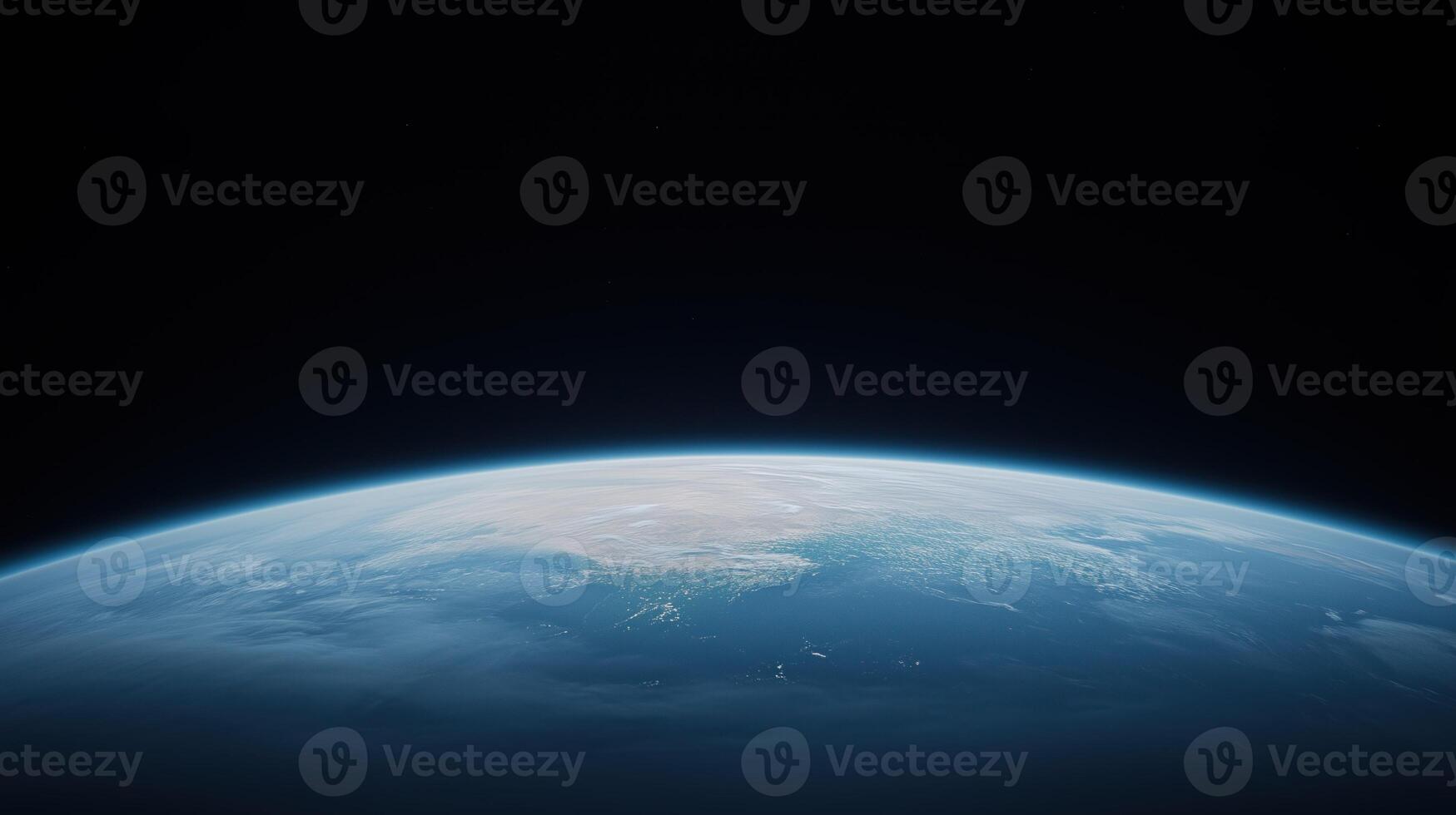 Holographic Display of Earth Rotating with Real-Time Data in Space View, Technology and Innovation in Global Connectivity, Earth Surface from Space, Futuristic Visualization Concept photo