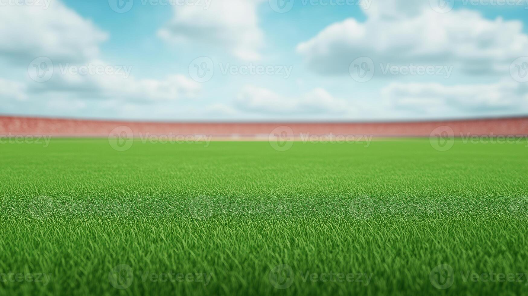 Grand Baseball Stadium Field Diamond in Daylight With Expansive Green Grass and Blue Sky View Reflecting Modern Sports Architecture and Outdoor Sports Atmosphere in Vibrant Natural Setting photo