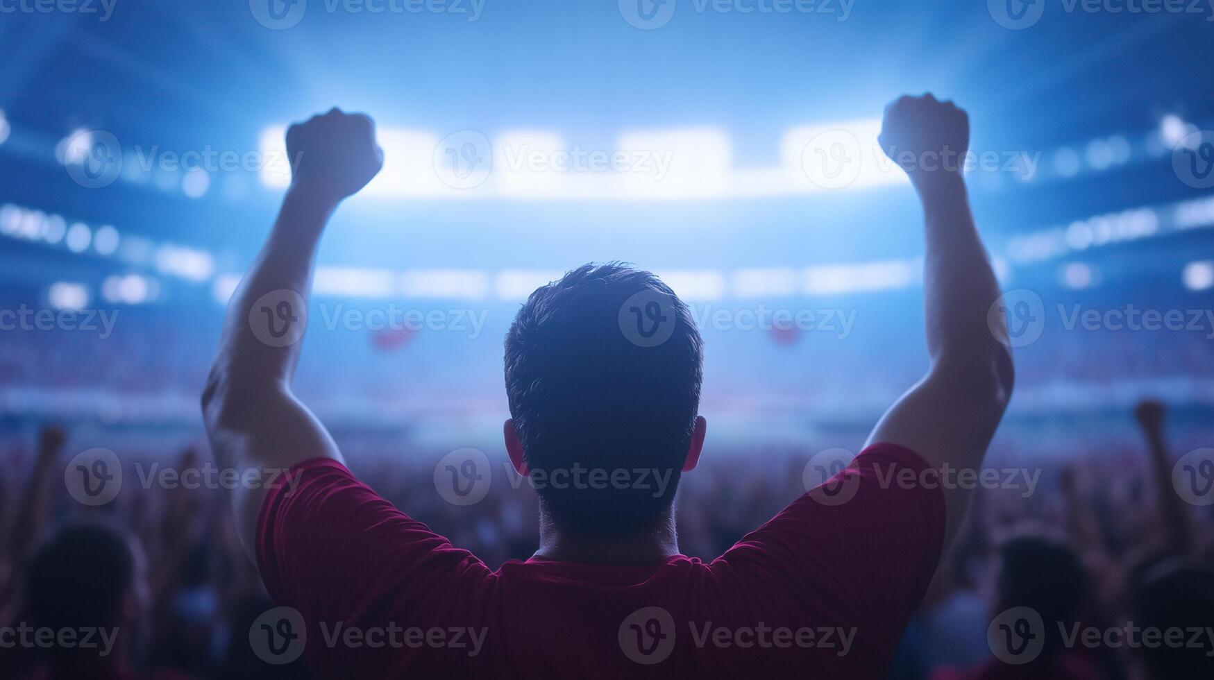 Exciting Sports Tournament Final Match in a Vibrant Stadium with Enthusiastic Crowd Cheering Under Bright Lights, Capturing the Intensity and Passion of Live Athletic Competitions photo