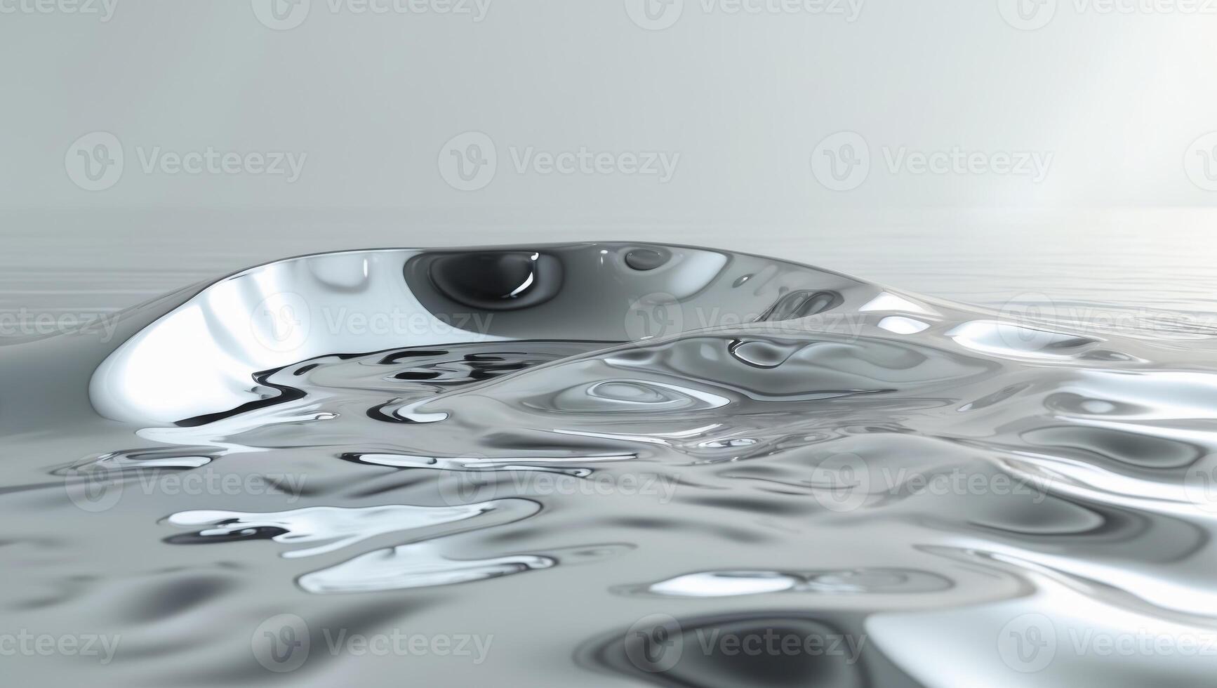 Liquid mercury pool with reflective textureLiquid mercury pool with reflective texture. photo