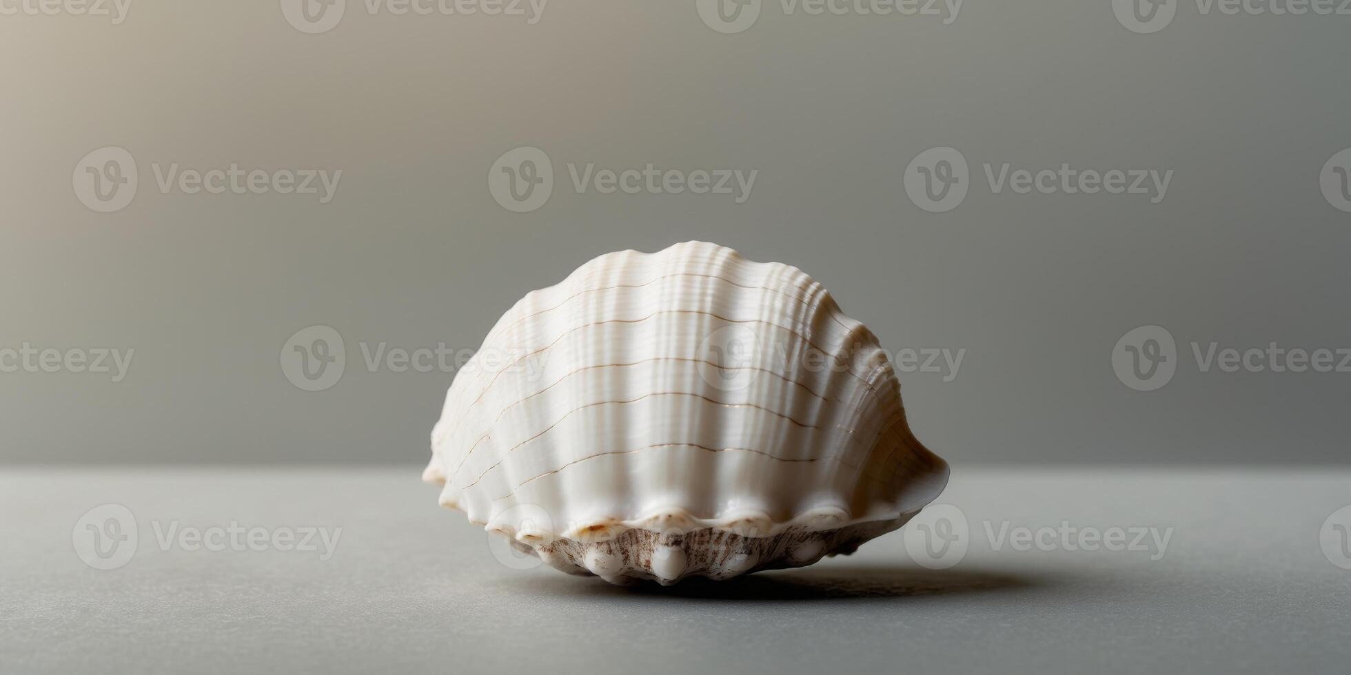 Cracked White Spherical Shell Object Rests on Gray SurfaceCracked White Spherical Shell Object Rests on Gray Surface. photo