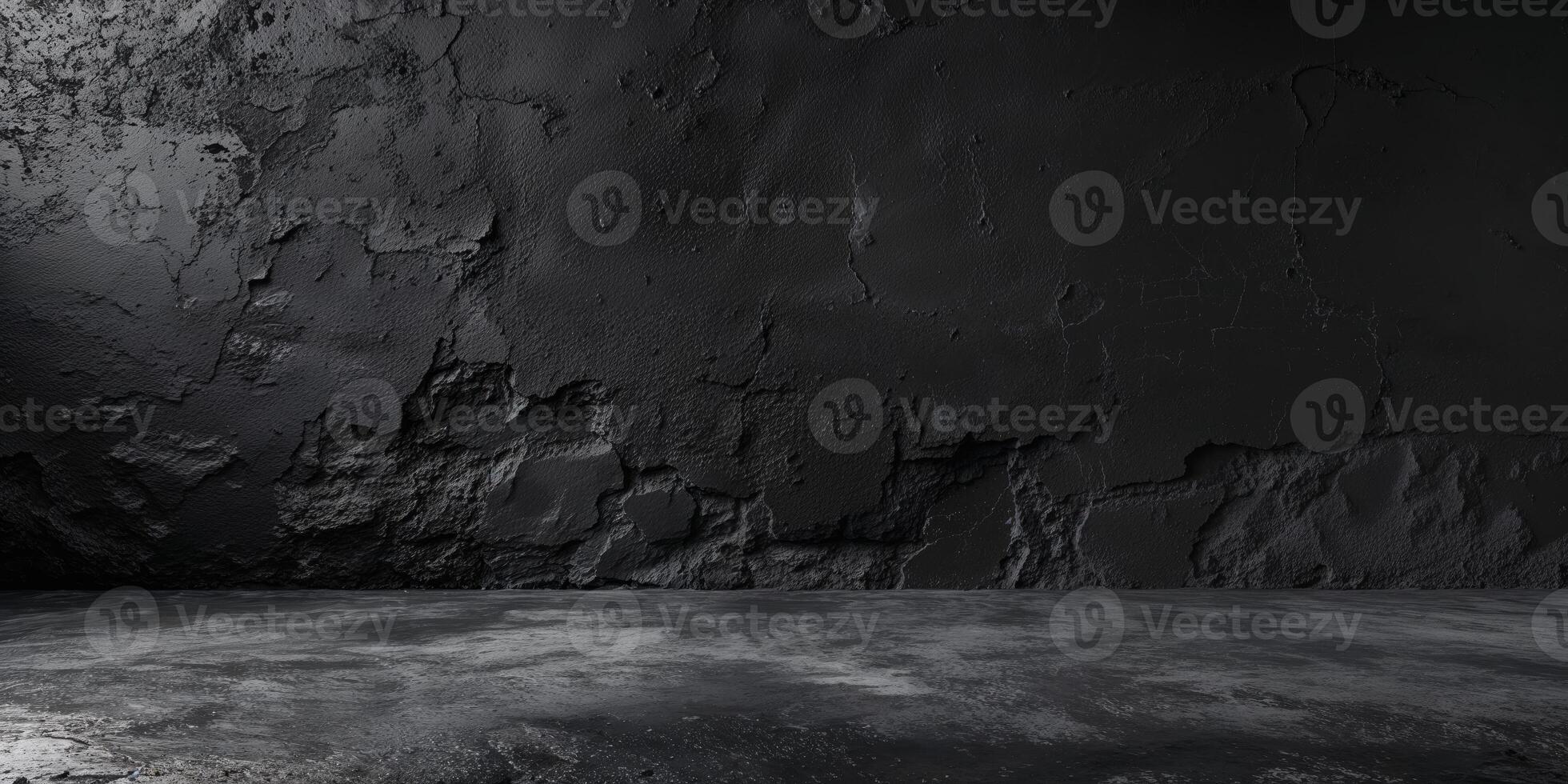 Black wall texture rough background dark concrete floor or old grunge background with blackBlack wall texture rough background dark concrete floor or old grunge background with black. photo