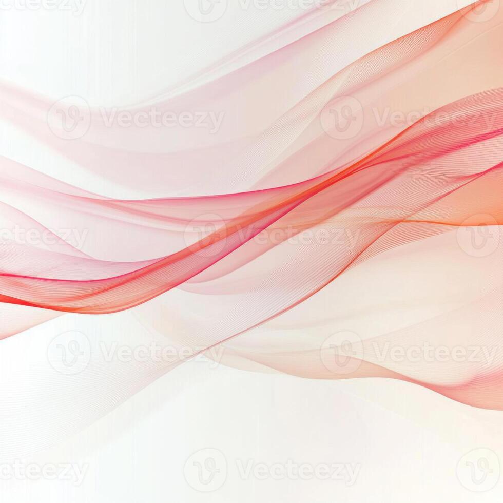 Soft flowing red and pink fabric ripples gracefully on a white background showcasing delicate movement and texture photo