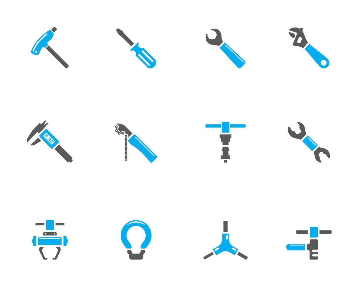 Bicycle tools icon in duo tone color illustration vector