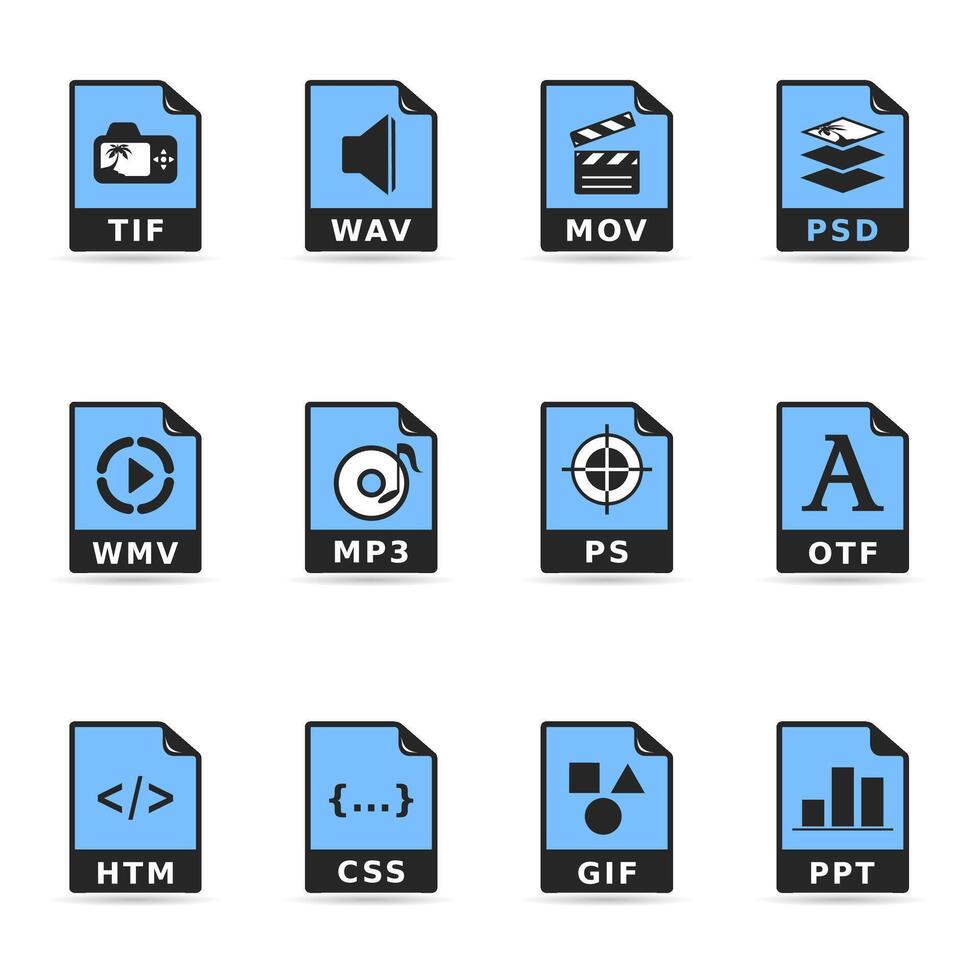 File type icon in duo tone color illustration vector