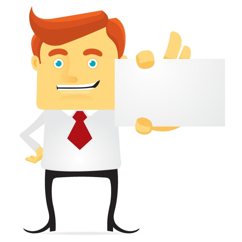 A businessman showing his ID illustration vector