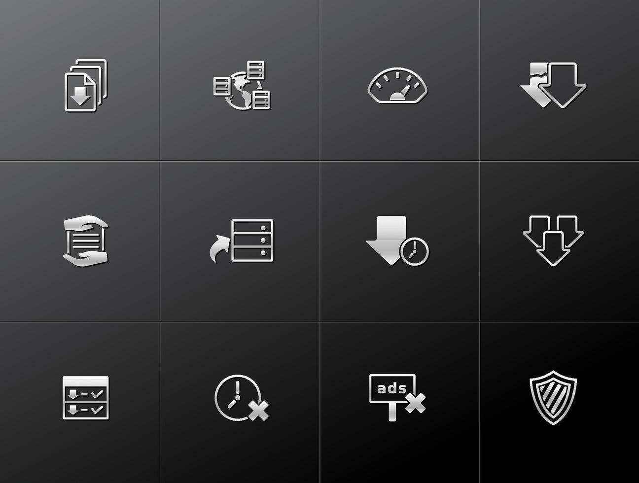 File sharing icon in metallic style illustration vector