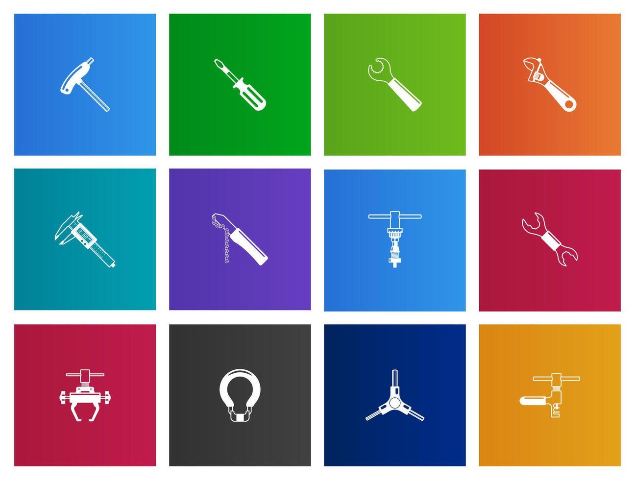 Bicycle tools icon in Metro UI illustration vector