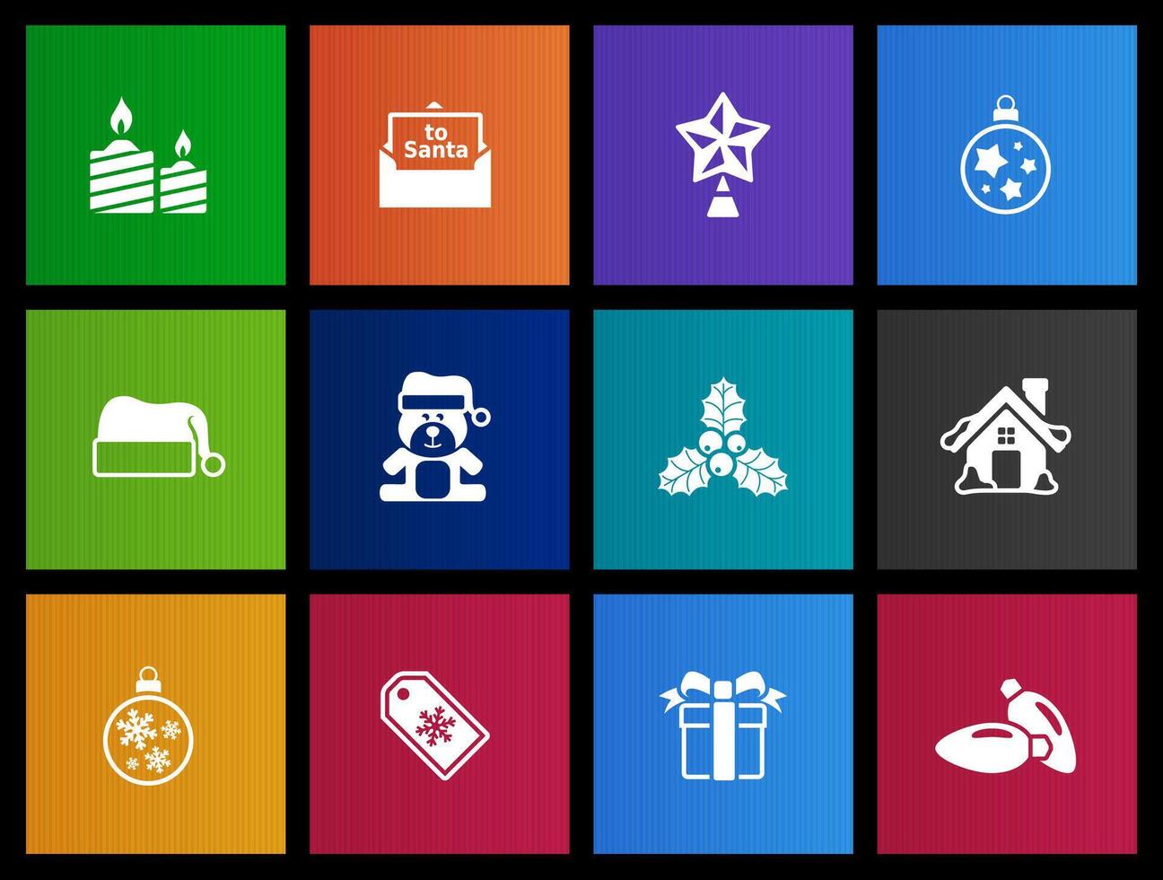 Christmas icon in Metro UI illustration vector