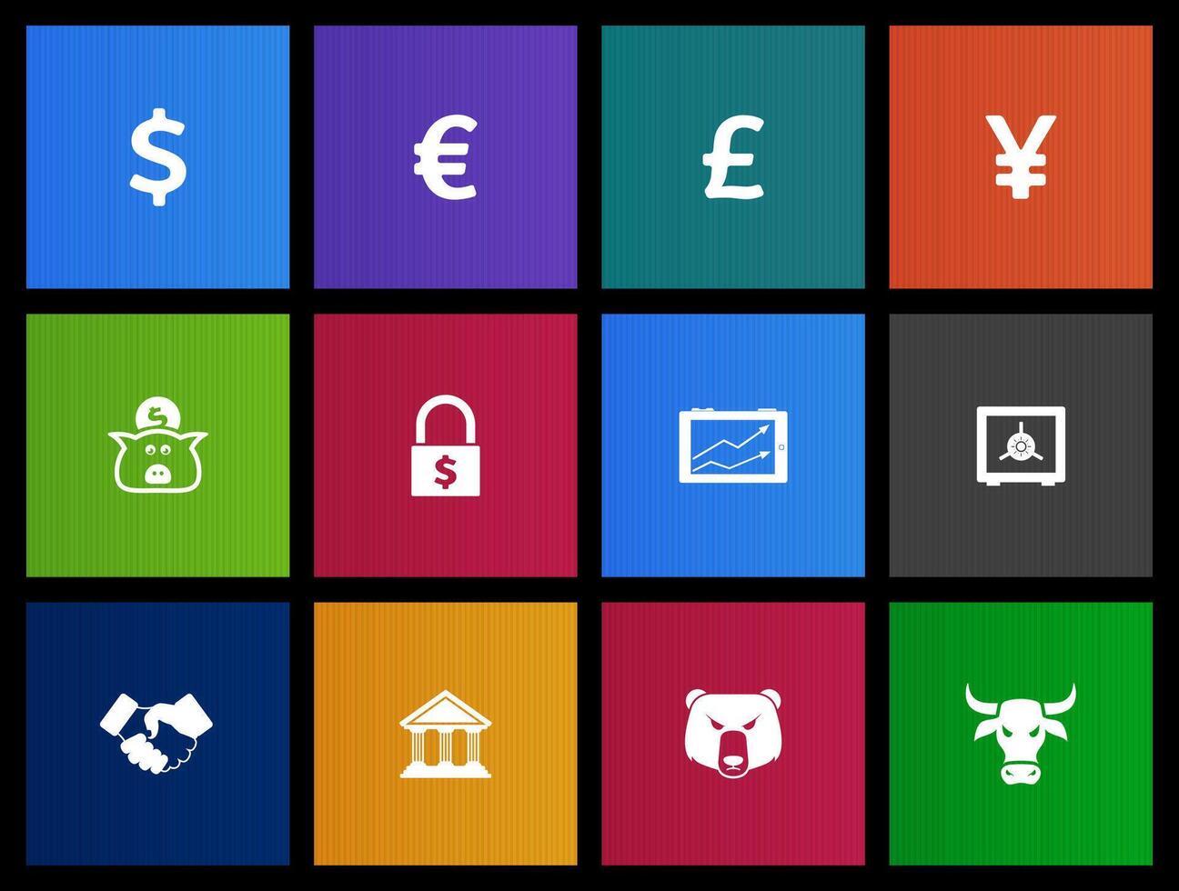 Finance icon in Metro UI illustrations vector