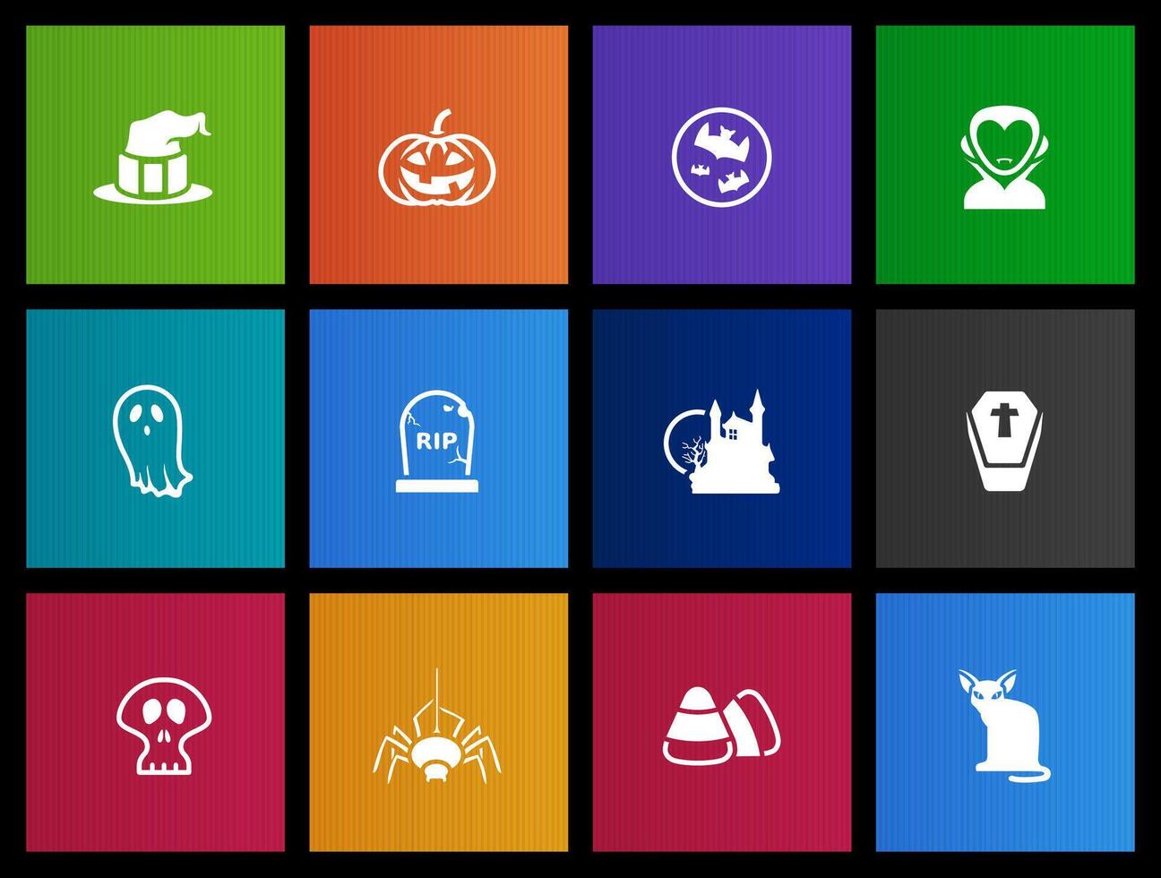 Halloween icon in Metro UI illustration vector