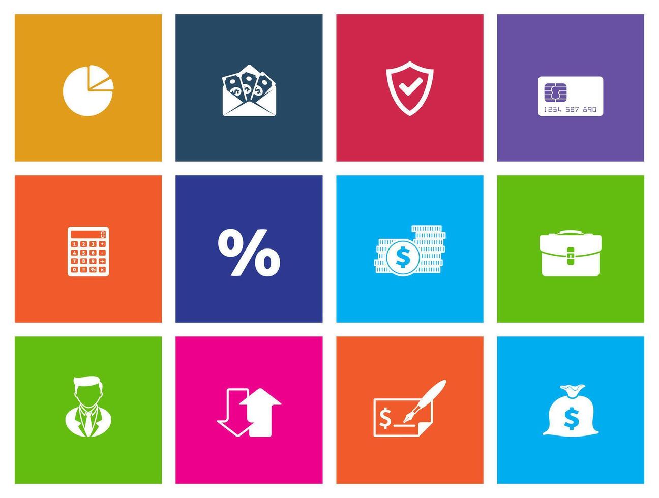 Finance icon in Metro UI illustration vector
