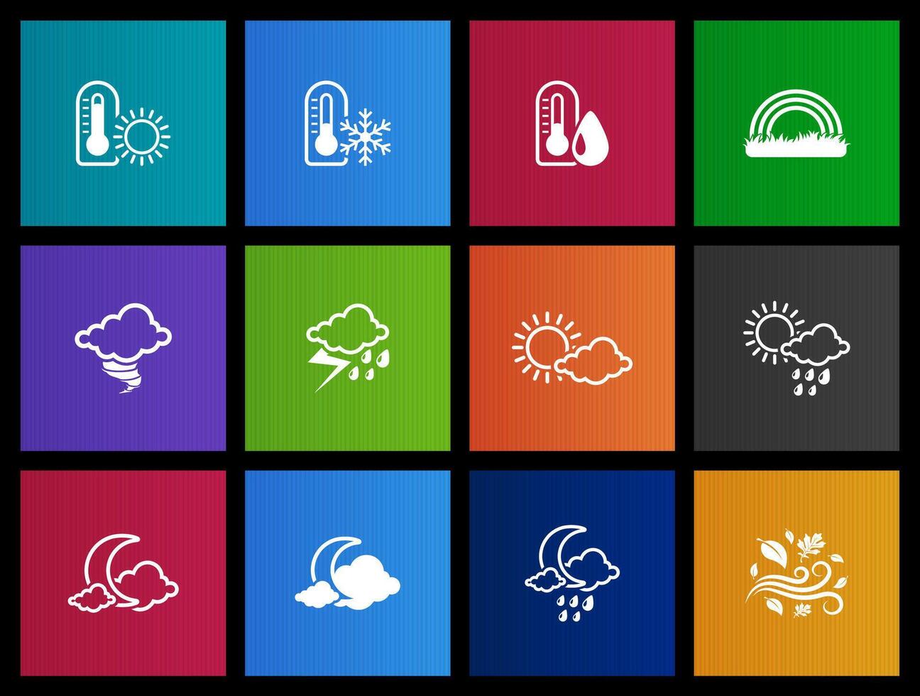 More weather icon in Metro UI illustration vector