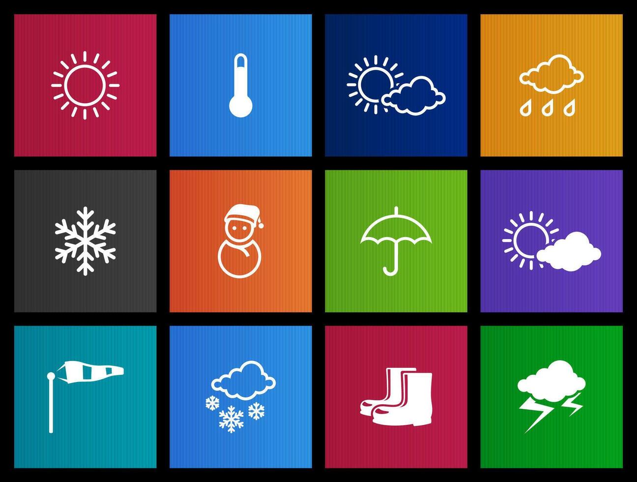 Weather icon in Metro UI illustration vector