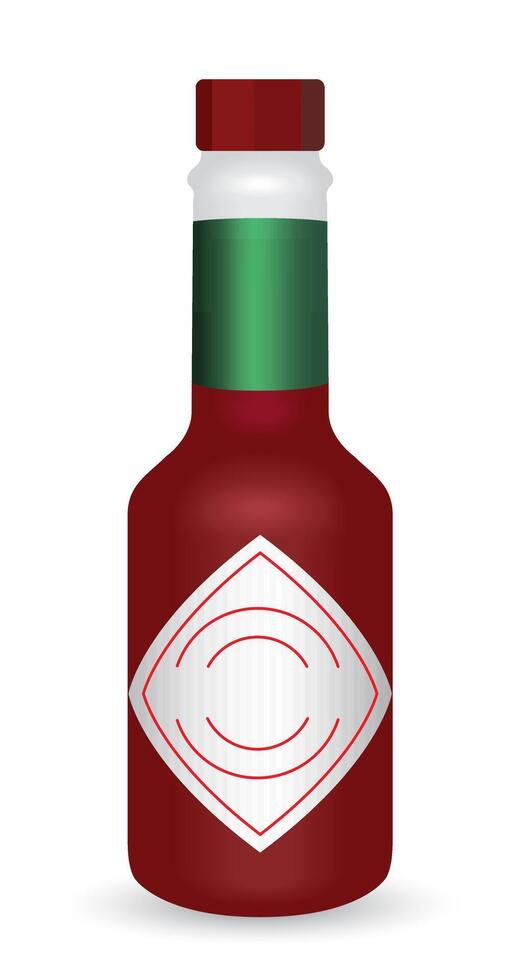 Simple sauce bottle illustration illustration vector