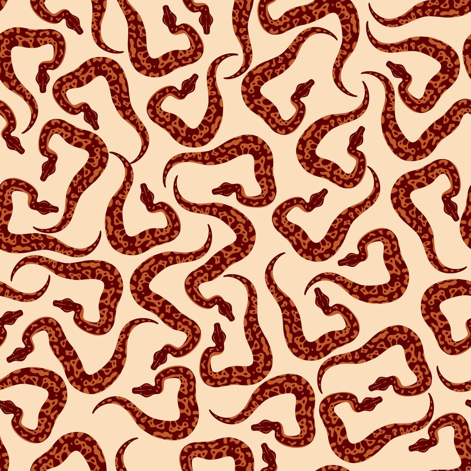 Seamless pattern of red pythons illustration 54919489 Vector Art at ...